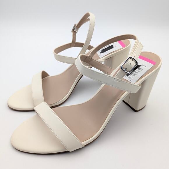 BP Lula Slingback Strappy Sandal Women's Open Toe Ivory Size US12M EU43 - Picture 1 of 12